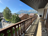 2 bedroom apartment, storage room, ski locker, and a view of the Aravis mountains.