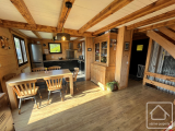 2 bedroom chalet with mezzanine, living room, carport, cellar, garden, and a view of the Aravis moun