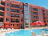 Big 45 sq. m. studio with balcony and pool view in Rainbow 2, Sunny Beach