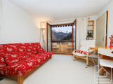 A 1 bedroom apartment with “coin montagne”, private covered parking, balcony and terrace, walking di